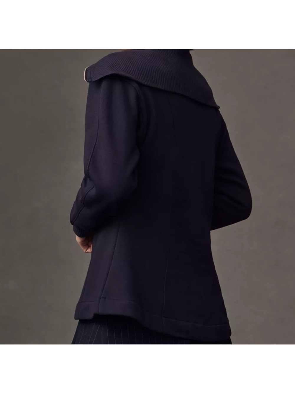 Anthropologie Maeve - Zip-Front Sweater ‘Jacket’ with Fold-Over Collar -NWT - Picture 3 of 6